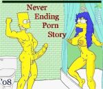 bart_simpson erect_penis imminent_incest imminent_sex marge_simpson penis pointy_nipples the_simpsons xhime yellow_skin