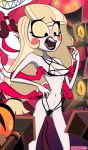 1girl angel_dust_(hazbin_hotel) charlie_morningstar_(hazbin_hotel) devil dilf hazbin_hotel incogneato undressing_another vivienne_medrano vivzmind white_skin