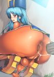  1girl all_fours anal anus ass blue_hair blush bodysuit boots colored_eyelashes cum cum_in_clothes dragon_quest dragon_quest_iii erection female female_priest_(dq3) full-package_futanari futanari impossible_clothes insertion latex latex_suit log long_hair looking_back moaning nagase_haruhito object_insertion open_mouth penis penis_under_clothes pointless_censoring priest_(dq3) red_eyes skin_tight solo souryo_(dq3) spread_anus spread_anus_under_clothes testicles 