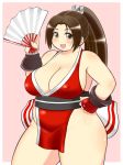 1girl covered_nipples erect_nipples fat fatal_fury female king_of_fighters muhyowo plump shiranui_mai snk