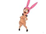 bob's_burgers large_areolae lisalover looking_up louise_belcher pregnant pregnant_belly standing transparent_background