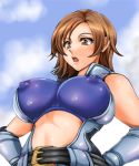 animated animated_gif artist_request asuka_kazama breast_expansion breasts bursting_breasts cum cum_inside erect_nipples gif hand_on_hip hips huge_breasts kazama_asuka lowres nipples open_mouth overflow see-through shirt solo tekken tight_shirt