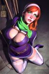 ai_generated big_breasts bondage crying_with_eyes_open daphne_blake erect_nipples oppaissance scooby-doo stockings thighs
