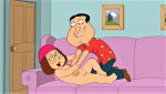 breasts erect_nipples family_guy glasses glenn_quagmire hat meg_griffin nude shaved_pussy thighs tickling