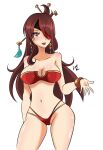  1girl ass beidou_(genshin_impact) big_ass big_breasts bikini blush breasts genshin_impact hips inkrait_(artist) looking_at_viewer navel thick_thighs thighs wide_hips 