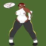 big_breasts bovine breast_milking breasts brown_fur bucket cattle chubby cute datbadger ear_piercing english_text female fur furry hair hooves lactating piercing pink_nipple red_hair tail_tuff text yellow_eyes