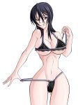 big_breasts bikini black_hair bleach breasts hisana_kuchiki kuchiki_hisana purple_eyes shower solo swimsuit war-off-evil