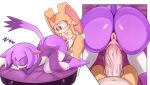 1futa 1girl a_name_for_me absurdres all_fours anus artist_name ass blaze_the_cat breasts brown_eyes closed_eyes cream_the_rabbit fur furry futanari futanari_on_female futanari_with_female nipples nude penis sega sex sonic_(series) sonic_the_hedgehog_(series) vaginal_penetration white_background