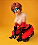 bodysuit boots breasts erect_nipples gloves helen_parr hypnotized the_incredibles thighs