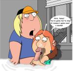  chris_griffin cum ejaculation excessive_cum family_guy incest jerking_off lois_griffin monochrome_background semen 