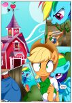 applejack from behind closed barn doors (comic) by bbmbbf