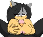 1_boy 1_female 1_girl 1_male between_legs black_fur black_hair breasts bubble_kitten17 cat duo erection feline fellatio female fur furry grey_fur hair hetero long_hair looking_at_viewer male male/female nipples oral oral_sex original_character paizuri penis sega sex sonic_(series) tongue tongue_out