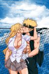 abs big_breasts bleach breasts cleavage crossover huge_breasts kissing male/female naruto naruto_uzumaki r3ydart rangiku_matsumoto