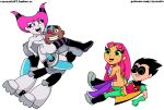 cartoon_network crysx_arts cyborg dc_comics dick_grayson jinx koriand'r nipples nude robin starfire tagme teen_titans teen_titans_go victor_stone