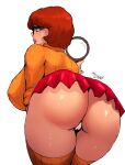 1girl aleksandrgav ass big_ass big_breasts breasts brown_hair bubble_butt dat_ass erect_nipples female female_focus female_only hanna-barbera hourglass_figure lipstick looking_at_viewer looking_back makeup miniskirt nerd nerdy_female nipples pinup pinup_pose rear_view scooby-doo short_hair sideboob solo standing stockings tagme thong turtleneck turtleneck_sweater upskirt velma_dinkley wide_hips