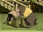 1girl avatar:_the_last_airbender bear beastiality bosco bosco_(avatar) licking_pussy maxcat_(artist) orgasm pussylicking rape restrained ripped_clothes surprised ty_lee zoophilia