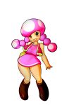  big_breasts breasts brown_eyes chochi pink_hair smile super_mario_bros. toadette 