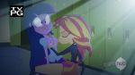  2girls breast_sucking breasts cum equestria_girls eyelashes female female_only friendship_is_magic human humanized logo multiple_girls my_little_pony orgasm sucking sunset_shimmer supersouthmoor twilight_sparkle_(mlp) yuri 