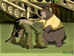 1girl avatar:_the_last_airbender bear beastiality bosco bosco_(avatar) earth_kingdom maxcat_(artist) orgasm rape restrained ripped_clothes surprised ty_lee zoophilia