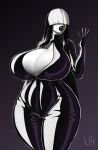 black_hair gigantic_ass gigantic_breasts goth gothic gothmom hourglass_figure marauder6272 milf original_character white_hair