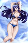  1girl alluring athletic_female big_breasts bikini blue_eyes blue_hair eyebrows_visible_through_hair female female_abs female_only fire_emblem fire_emblem:_awakening fit_female hocen hocen_hosen_(artist) legs long_blue_hair looking_at_viewer lucina lucina_(fire_emblem) nintendo posing swimsuit thigh_gap tiara vilde_loh_hocen 