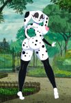  101_dalmatians 101_dalmatians_street anthro ass dolly_(101_dalmatians) facing_away huge_breasts sideboob spotted_fur 