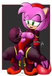 2013 amy_rose anthro blush breasts clothing female furry green_eyes hair hedgehog insertion masturbation nipples penetration pink_hair pussy ricocake sega smile solo sonic_(series) vaginal vaginal_insertion vaginal_penetration