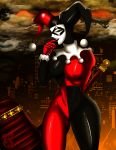  batman_(series) big_breasts breasts dc_comics hammer harley_quinn jassycoco mallet weapon 