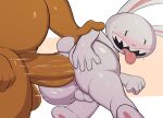  2boys anal anal_penetration anal_sex anus ass balls blush dog jerseydevil male male/male max max_(sam_and_max) nude open_mouth penis rabbit sam sam_(sam_and_max) sam_and_max sex tongue tongue_out yaoi 