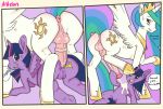 2girls anal antelon anus ass english_text female female_only friendship_is_magic futa_on_female futanari horsecock multiple_girls my_little_pony penis princess_celestia pussy text twilight_sparkle_(mlp)