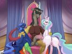  ass discord_(mlp) draconequus friendship_is_magic my_little_pony princess_celestia princess_luna purevil pussy 