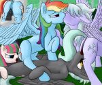 blossomforth cloudchaser friendship_is_magic horsecock my_little_pony penis rainbow_dash