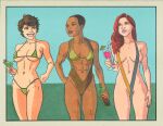  3_girls alison_r_hart_burnett big_breasts bikini breasts g.i._joe lady_jaye original_character scarlett_(g.i._joe) shana_o&#039;hara v-string_bikini wickedwind wine_bottle wine_glass 