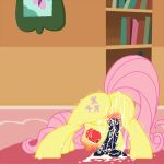 2013 anus blush butt cum cum_on_floor cutie_mark dildo equine female fluttershy fluttershy_(mlp) friendship_is_magic fur hair horse horse_penis_dildo insertion long_hair masturbation my_little_pony open_mouth orgasm penetration pink_hair pony pussy sex_toy solo vaginal vaginal_insertion vaginal_penetration yellow_fur