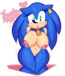 <3 <3_eyes 1girl alpha_channel anthro bell_collar big_breasts breasts collar cowbell crossgender dialogue ear_tag eulipotyphlan eyelashes furry green_eyes hands_behind_back hedgehog knees_together lactating looking_at_viewer mammal navel nude open_mouth pussy sega simple_background sonic_the_hedgehog sound_effects standing thanu thick_thighs transparent_background