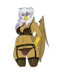 1girl 2013 anthro avante92 avian breasts brown_fur bulge cute friendship_is_magic fur furry futanari gilda gryphon my_little_pony solo white_fur wings yellow_eyes