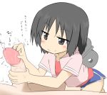  artist_request black_eyes black_hair glans_tickling handjob keishiki_(leftwin) nichijou penis shinonome_nano tickling uncensored winding_key 