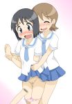  aioi_yuuko imaden nichijou panties pixiv_manga_sample pussy shinonome_nano skirt skirt_lift uncensored underwear yuri 