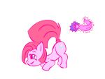 2013 belt blue_eyes cutie_mark equine female friendship_is_magic gif hair horse loop my_little_pony pink_fur pink_hair pinkamena_(mlp) pinkie_pie pinkie_pie_(mlp) plain_background pony snus-kun solo spanking white_background