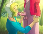 adventure_time cum cum_in_mouth fellatio fionna_the_human masquerade_(artist) oral oral_sex prince_gumball teen