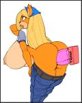  1girl ambiguous_penetration anthro arkanman ass bandicoot big_ass big_breasts big_penis blonde_hair breasts clothing coco_bandicoot color colored crash_(series) crash_of_the_titans dat_ass dildo edit furry hair_down huge_ass huge_breasts huge_cock large_penis long_hair nipples penetration penis tawna_bandicoot vivendi_universal 