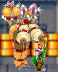 bondage bound_breasts bound_feet bound_legs huge_breasts koopa koopalings lactation piranha_plant pussy super_mario_bros. thegeckodemon wendy_o._koopa