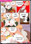 101_dalmatians babe bad-pingo bed big_breasts breasts cheating comic cum disney english_text high_heels inusen legs milffur paizuri penis perdita pongo pussy roger_radcliffe scream_bubble text