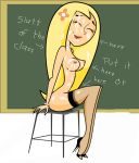 breasts closed_eyes cum danny_phantom eyelashes nipples school sftoon star_(danny_phantom) text