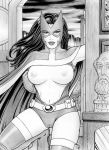 birds_of_prey breasts cameltoe dc_comics erect_nipples huge_breasts huntress nipples rplatt spread_legs