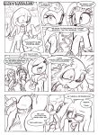  2013 anthro comic dialog dickgirl echidna english_text erection flaccid hot_dogging intersex knuckles_the_echidna male monochrome neokat penis sega sex shade_the_echidna sonic_(series) text tikal_the_echidna 