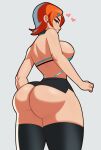 1girl 1girl 1girl ass ben_10 big_ass big_ass blush cartoon_network choker curvaceous dat_ass eye_contact green_eyes gwen_tennyson heart-shaped_pupils hearts looking_at_viewer looking_back minishorts orange_hair postblue98 short_hair shorts standing stockings thick_thighs thighs thong wide_hips