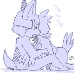 2boys falco_lombardi fox fox_mccloud furry monochrome star_fox wolf yaoi