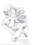 anna_marie armpits cleavage horny huge_breasts jacket jeff_batista_(artist) lipstick marvel nipples nipples_visible_through_clothing rogue sketch stretched_clothing x-men x-men:_the_animated_series