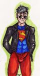  conner_kent dc dc_comics erection erection_under_clothes kon-el male male_only superboy superman_(series) van_weasel 